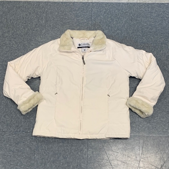 Columbia Women's Ski Jacket faux fur cuff & neck, quilted lining Size Large - Picture 1 of 11